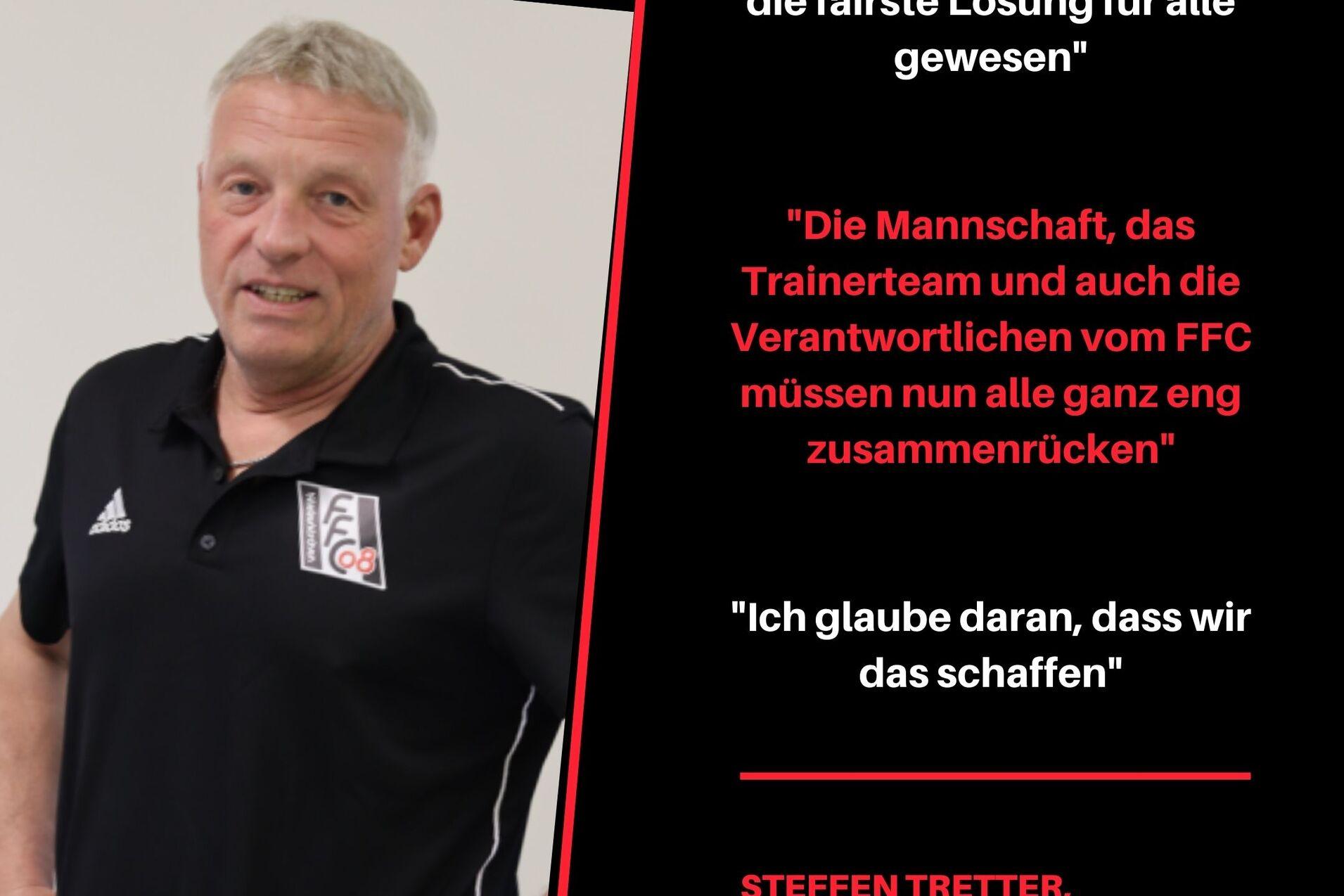 Portr&auml;t eines Mannes in Sportkleidung mit kurzen grauen Haaren und Zitatblasen &uuml;ber seine Sicht als Trainer.